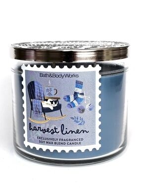 HARVEST LINEN 3 Wick Candle